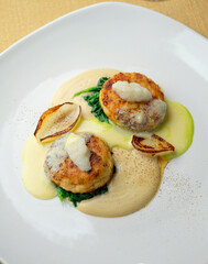 Fish cakes with roe