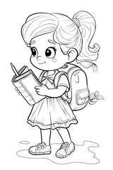 Children's coloring sheets : happy children learning