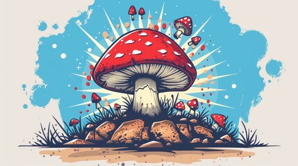 Enhance your gaming nostalgia with a high definition power up mushroom for a retro twist. Perfect for marketing retro gaming merchandise.