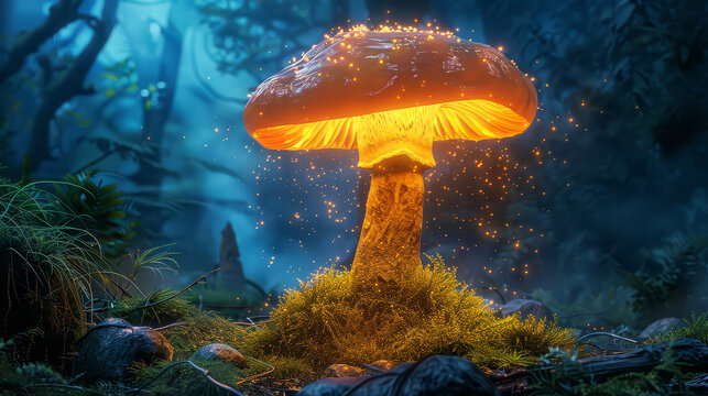 Illuminate your space with a quirky mushroom lamp  its highresolution design adds a whimsical touch to any room decor.