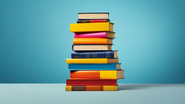 Vibrant illustration of colorful textbooks on a clean background, perfect for educational and backtoschool content.