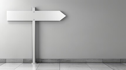 Sleek modern street signpost with clear directions, bold design, and high quality, perfect for urban navigation and advertisements.