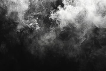 A black and white photo of smoke in the air, suitable for various design projects