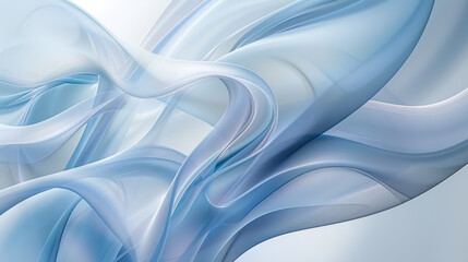 Obraz premium abstract blue silk waves, smooth and flowing texture design