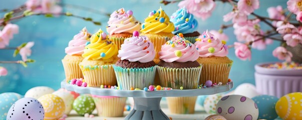 Easter Delights: An Array of Festive Cupcakes