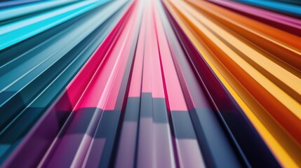 Vibrant image of a building against a blue sky, suitable for architectural designs