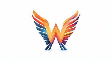 Obraz premium Colorful wings on a white background. Suitable for various design projects