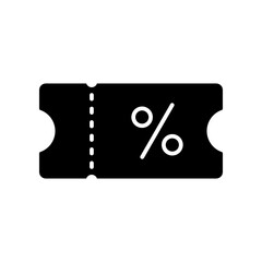 Cupon icon isolated on white background.