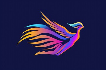 Obraz premium A vibrant bird soaring through the air. Ideal for nature and wildlife concepts