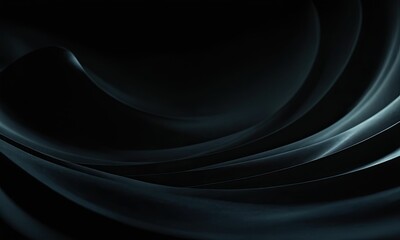 Abstract background with smooth waves in shades of black