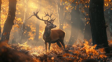 Captivating wilderness vibes await in the forest with stunning deer imagery Get it now
