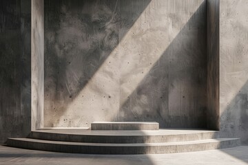 Aesthetic Minimalist Empty Podium