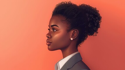 Elevate your strategy with this singular woman object. Radiant Womanhood illustration. - Powered by Adobe