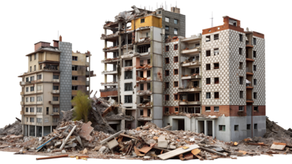 isolated demolished building