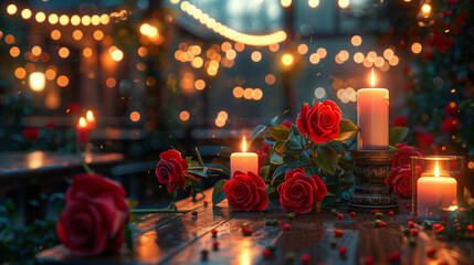christmas candles on the table