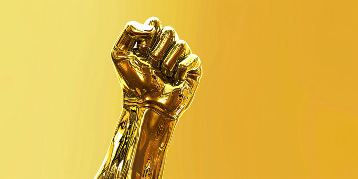 Empowered Pride: A triumphant figure raising their fist, embracing their power and defiance, radiating an aura of courage and resilience.