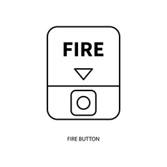 fire button concept line icon. Simple element illustration. fire button concept outline symbol design.