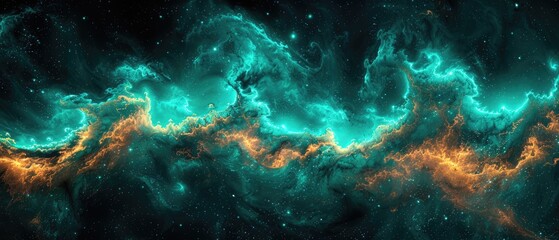 Fototapeta premium Swirling Teal and Orange Marbling: Vibrant and Artistic Fluidity in Luxurious Background Design