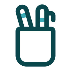 pencil case icon for illustration
