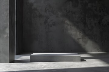 Aesthetic Minimalist Empty Podium