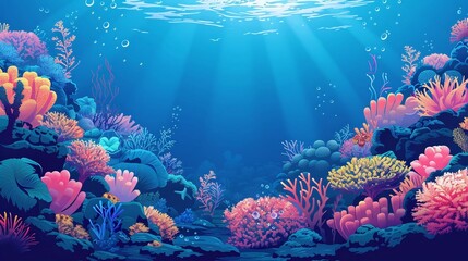 Fototapeta premium Design a powerful image showcasing the impact of human activities on coral reefs