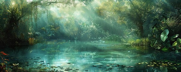 Obraz premium Illustrate the importance of biodiversity and ecosystem preservation