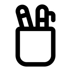 pencil case icon for illustration
