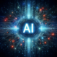 Obraz premium Intelligent Automation, High-Tech, Cyberworld, Wall Covering, Electronic Brain, Symbol, Progressive, Numerical Data, Internet Space, Computational Mind