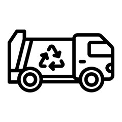 garbage truck icon ilustration