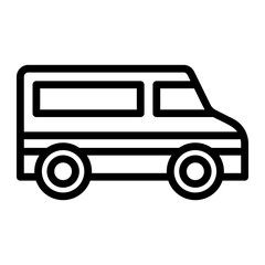 mini van icon ilustration