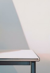 muted tones, 3.5mm film, minimalist, desk. table. Generative AI.	
