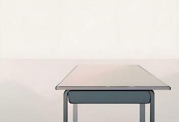 muted tones, 3.5mm film, minimalist, desk. table. Generative AI.	
