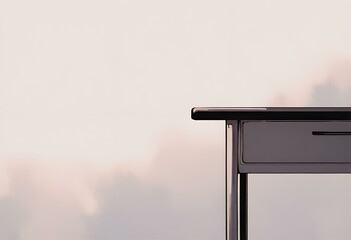 muted tones, 3.5mm film, minimalist, desk. table. Generative AI.	
