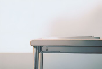 muted tones, 3.5mm film, minimalist, desk. table. Generative AI.	
