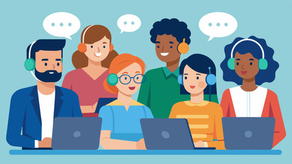 Our community tech support group also offers translation services for those who need assistance in their native language.. Vector illustration