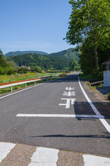 Obraz premium 春ののどかな町中の風景 鳥取県 鹿野町