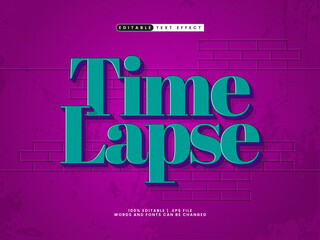 time lapse editable text effect in game and action text style