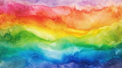 Vibrant watercolor LGBTQ greeting card background for Pride Month celebration