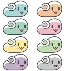 구름 시리즈 일러스트