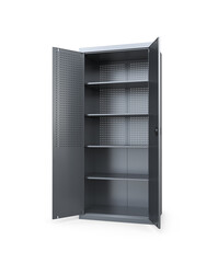 Metal cabinet for tools. 3d illustration