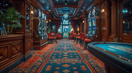 Obraz premium Rolling the Dice: Life in the Casino