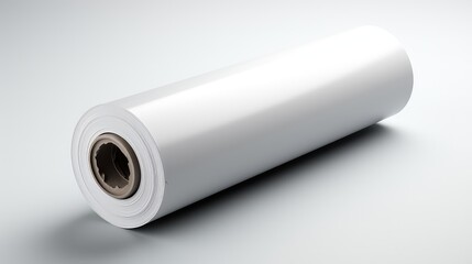 Blank white paper rolls mockup
