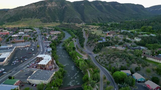 Aerial view of the city - Beautiful City of Durango, Drone View, Durango, Colorado