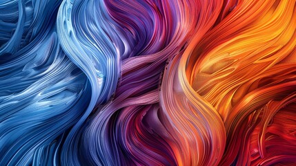 A Vibrant and Colorful Abstract Wave Pattern in Soft Pastel Colors - Generative AI