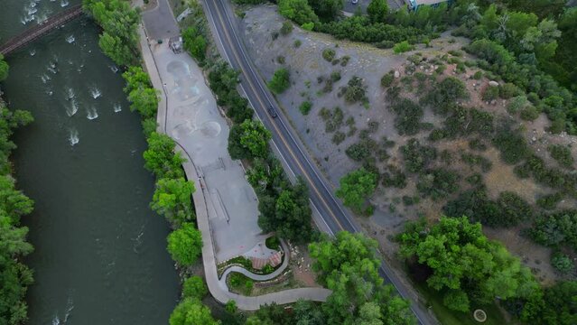Aerial view of the city - Beautiful City of Durango, Drone View, Durango, Colorado