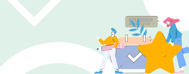 Check-in character flat vector concept operation hand-drawn illustration
