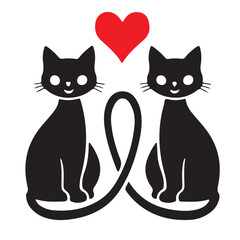 Cats Couple Vector