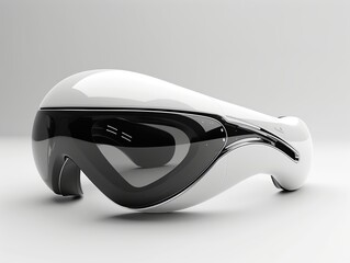 futuristic goggles. VR goggles experiencing world in virtual reality