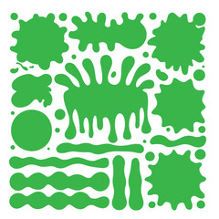 Green Slime Vector Set