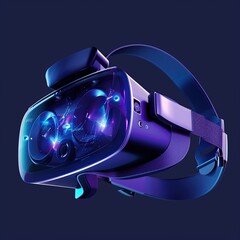 3D render of Virtual reality glasses headset